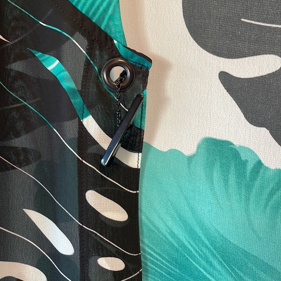 Tropical Print Tie Front Cover Up, NWOT - Picture 5 of 11